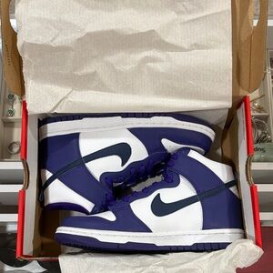 Nike High-Top Sneakers in Purple and White